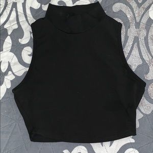 Angl tight and cropped high neck shirt